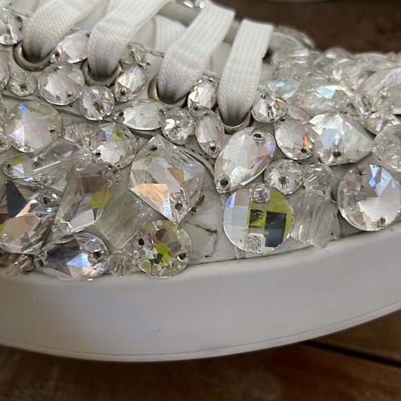 Dolce & Gabbana Portofino Crystal Embellished Leather Sneakers - Picture 10 of 16